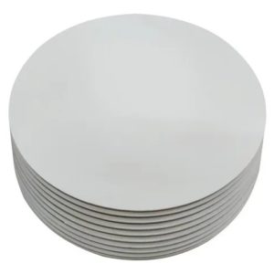 Bases Circulares Para Tortas en MDF Durolac de 3mm, Sin Logo Por Mayor (Pack 100 unid.)