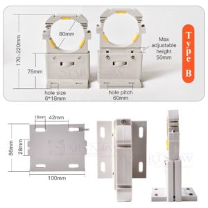 SOPORTE PARA TUBO LASER CO2 DE 80MM DE DIAMETRO (2 UNIDADES)
